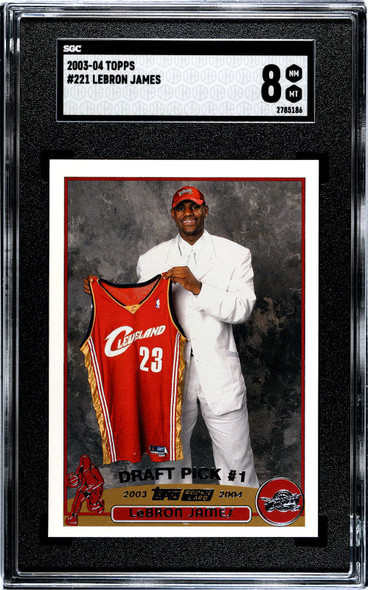 2003 LeBron LeBron James #221 SGC 8 front of card