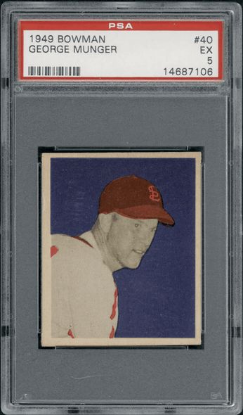 1949 Bowman George Munger #40 PSA 5 front of card