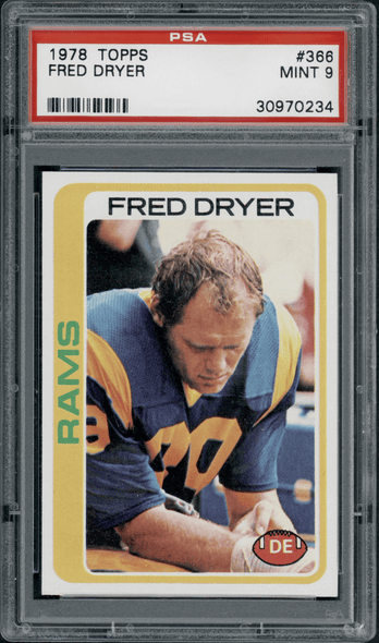 1978 Topps Fred Dryer #366 PSA 9 front of card