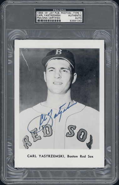 1958-61 Jay Publishing Photos Carl Yastrzemski Type 1 PSA Authentic front of card