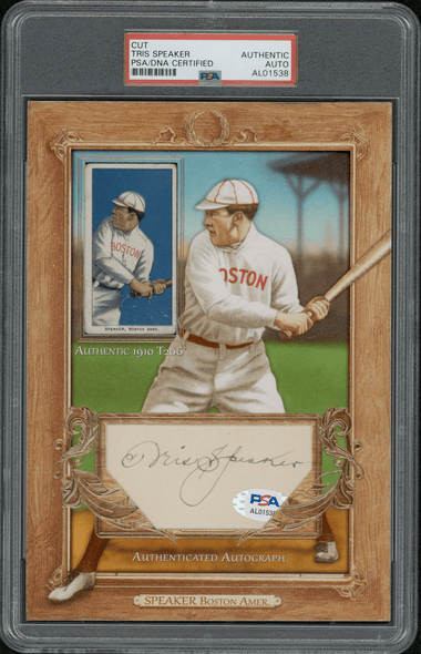 2024 T3 Style Custom with Authentic T206 & Autograph Tris Speaker Designed by Artist Tanner Jones PSA Authentic front of card