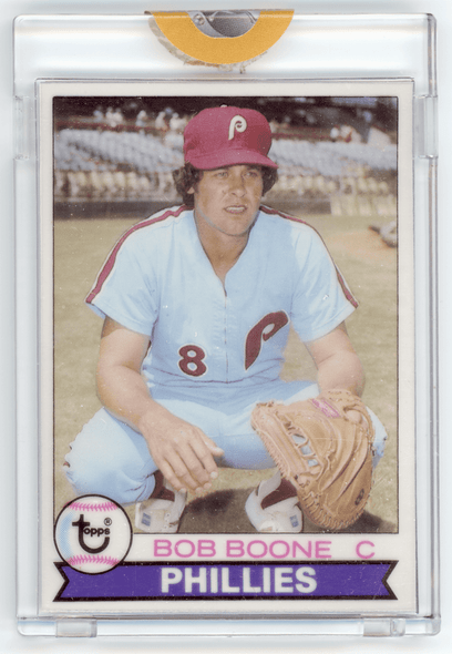 1979 Topps Vault Bob Boone #1/1 #90 Acetate Overlay Proof Set Encased & Sealed front of card