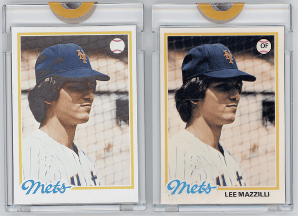 1978 Topps Vault Lee Mazzilli #1/1 #147 Two Proof Card Set Encased & Sealed front of card