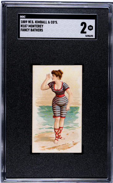 1889 W.S. Kimball & Co.'s N187 Monterey Fancy Bathers SGC 2 front of card