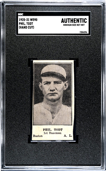 1925-31 W590 Phil Todt Hand Cut SGC A front of card