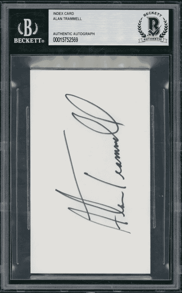 Alan Trammell HOF BAS Authentic Autograph front of card
