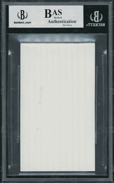 Alan Trammell HOF BAS Authentic Autograph back of card