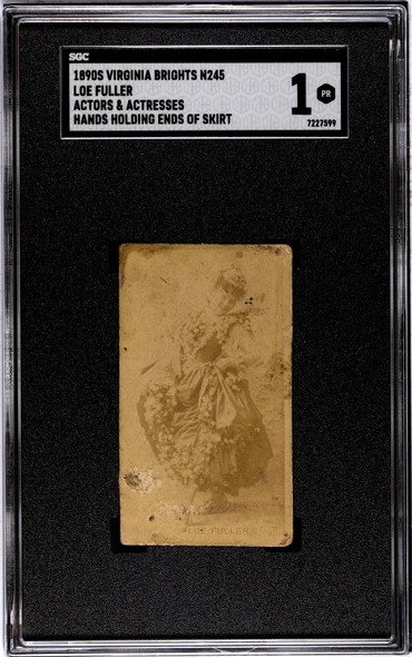 1890s Virginia Brights Loie Fuller printed as Loe Fuller SGC 1 front of card