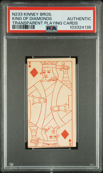 PSA 3 1888 Kinney Bros. 7 of Spades N233 Transparent Playing Cards