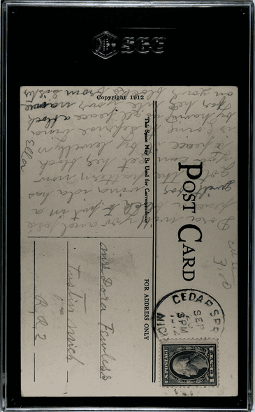 1912 H.W.P. Co. PC798-23 Gee Her Dad Must Have Been a Baseball Pitcher Cobb X. Shinn Series SGC 1 back of card