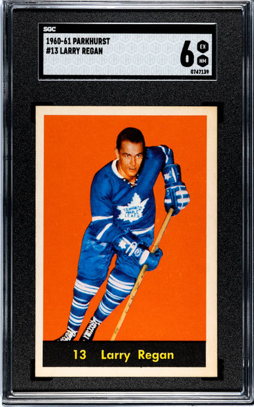 1960-61 Parkhurst Larry Regan #13 Toronto Maple Leafs SGC 6 front of card