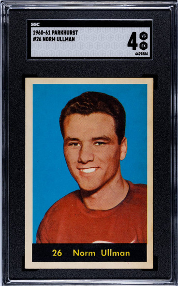 1960-61 Parkhurst Norm Ullman #26 Detroit Red Wings HOF SGC 4 front of card