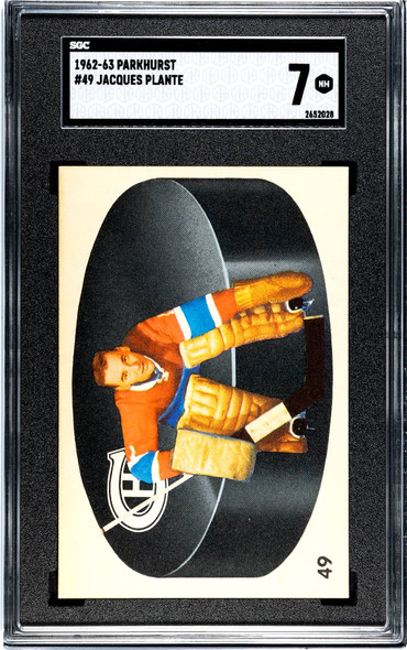 1962-63 Parkhurst Jacques Plante #49 Montreal Canadiens HOF SGC 7 front of card