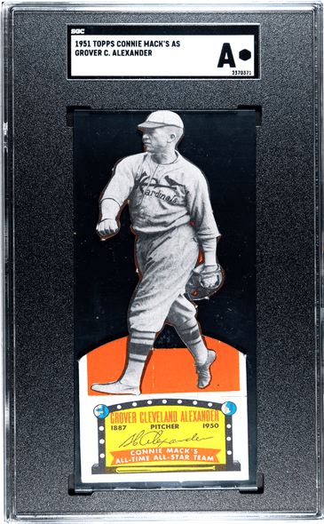 1951 Topps Grover C. Alexander Connie Mack's All Stars St. Louis Cardinals HOF SGC Authentic 371 front of card