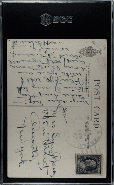 1910 PC798-D170 Man Peaking Through Fence Theres A Reason PC Series 26 SGC 1 back of card