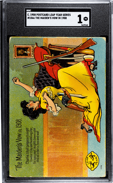 1908 Postcard The Maidens Vow In 1908 #1066 Leap Year Series SGC 1 front of card 1908 Postcard The Maidens Vow In 1908 #1066 Leap Year Series SGC 1 front of card