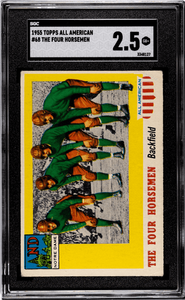 1955 Topps All American The Four Horsemen #68 Notre Dame SGC 2.5 front of card