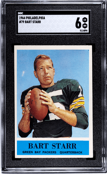 1964 Philadelphia Bart Starr #79 Green Bay Packers HOF SGC 6 front of card