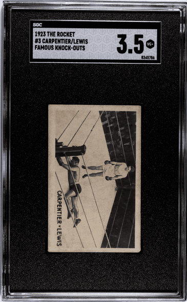 1923 The Rocket George Carpentier vs. Ted Kid Lewis #3 Famous Knock-Outs SGC 3.5 front of card