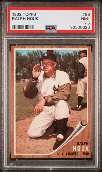 1962 Topps Ralph Houk #88 New York Yankees PSA 7.5 front of card 1962 Topps Ralph Houk #88 New York Yankees PSA 7.5 front of card