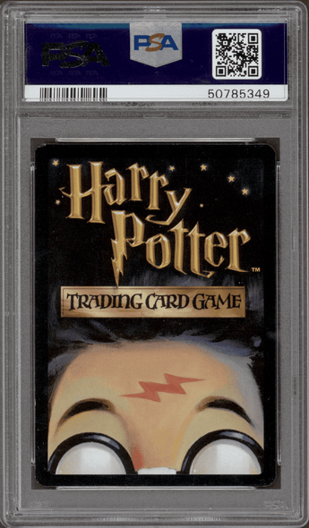 2001 WOTC Harry Potter Draco Malfoy #3 Foil PSA 9 back of card 2001 WOTC Harry Potter Draco Malfoy #3 Foil PSA 9 back of card