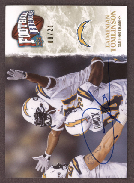 This 2009 Upper Deck LaDanian Tomlinson card is in EX-NM condition. It is 16 years old.