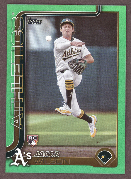 This 2025 Topps Jacob Wilson card is in EX-NM condition. It is 0 years old.