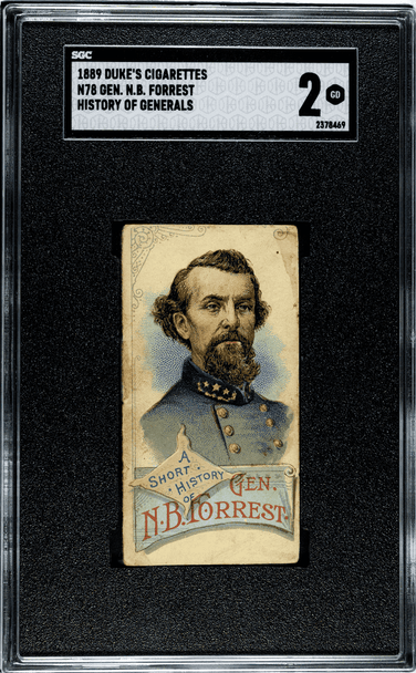 1889 Duke's Cigarettes General N.B. Forrest N78 History Of Generals SGC 2 front of card
