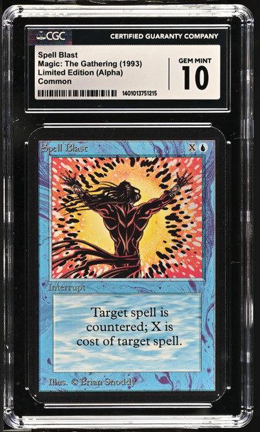 マジック：ザ・ギャザリング spell blast alpha CGC 10 1993 Magic The Gathering Spell Blast Alpha Common