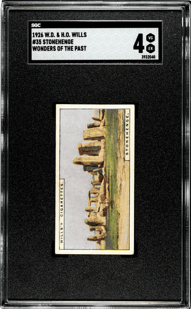 1926 W.D. & H.O. Wills Stonehedge #35 Wonders Of The Past SGC 4 front of card