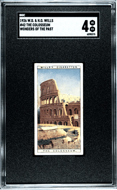 1926 W.D. & H.O. Wills The Colosseum #42 Wonders Of The Past SGC 4 front of card