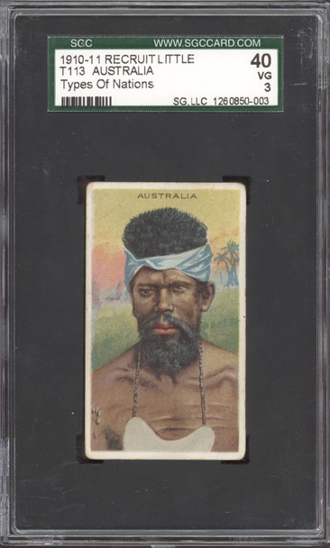 1910 T113 Australia Types Of Nations Factory No. 240 SGC 3 front of card