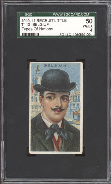 1910 T113 Belgium Types Of Nations Factory No. 229 SGC 4 front of card