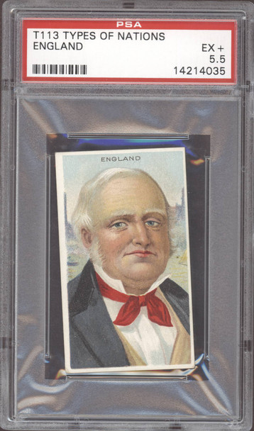 1910 T113 England Types Of Nations Factory No. 240 PSA 5.5 front of card