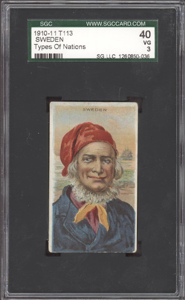 1910 T113 Sweden Types Of Nations Factory No. 240 SGC 3 front of card
