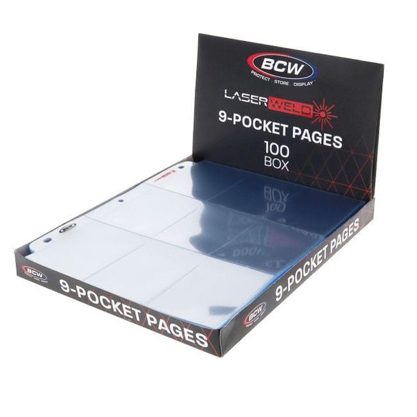 BCW LaserWeld 9-Pocket Pages 100 Page Box