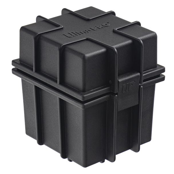 Ultra Pro Black Box Waterproof Deck Box closed black waterproof deck box, detail view