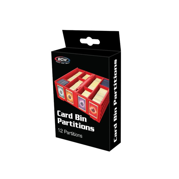 BCW Card Bin Partitions Red