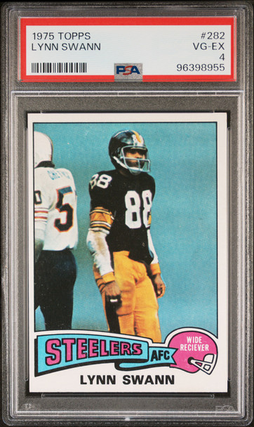 1975 Topps Lynn Swann #282 Pittsburgh Steelers HOF RC PSA 4 front of card