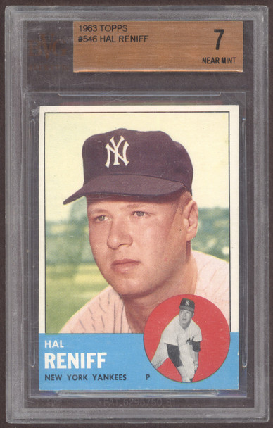 1963 Topps Hal Reniff #546 New York Yankees BVG 7 front of card