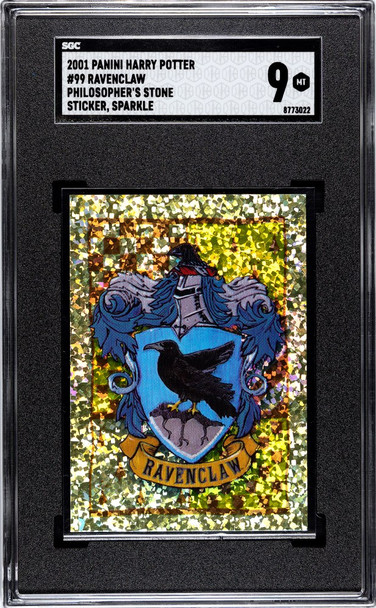 2001 Panini Harry Potter Ravenclaw #99 Philosopher's Stone Sparkle SGC 9 front of card