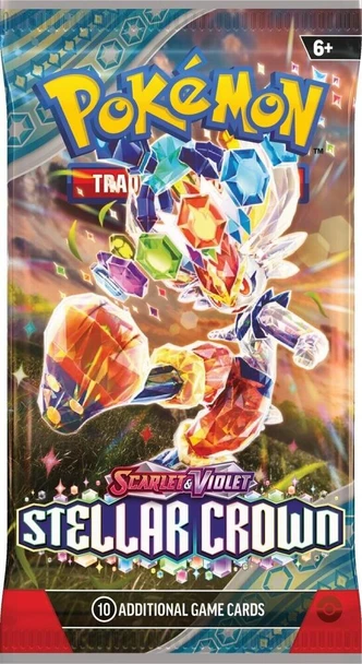 Pokémon Scarlet & Violet Stellar Crown booster pack front