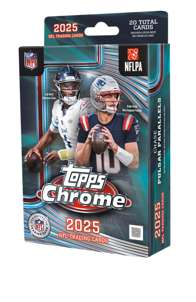 2025 Topps Chrome NFL Football Hanger Box front