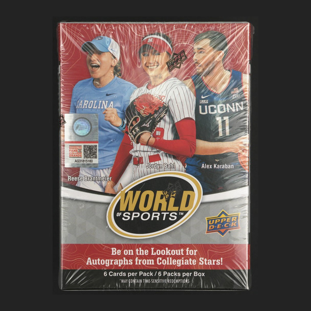 2025 Upper Deck World of Sports Volume 1 Blaster Box front