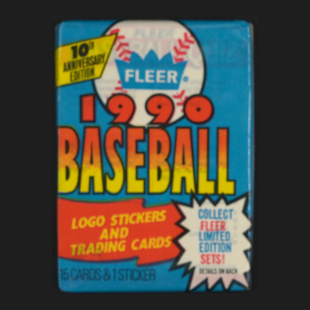 1990 Fleer Baseball Wax Pack front
