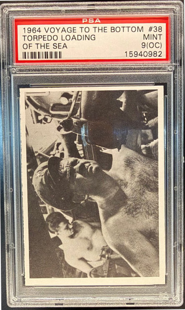 1964 Voyage to the Bottom of the Sea Torpedo Loading #38 PSA 9(OC) front of card