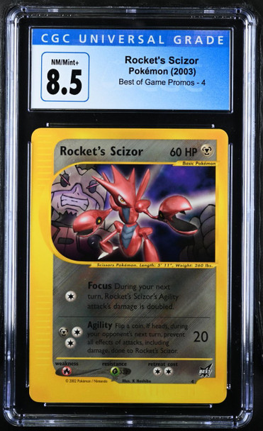 2003 Pokemon Best of Game Promos Rocket's Scizor #4 CGC 8.5 front of card