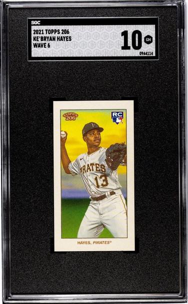 2021 Topps 206 Ke'Bryan Hayes Wave 6 Pittsburgh Pirates RC SGC 10 front of card
