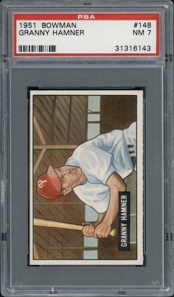 1951 Bowman Granny Hamner #148 Philadelphia Phillies PSA 7 front of card