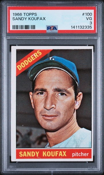 1966 Topps Sandy Koufax #100 HOF PSA 3